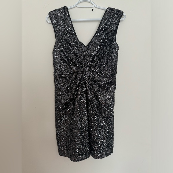 Black/Silver Sequin Party Dress - Picture 3 of 5